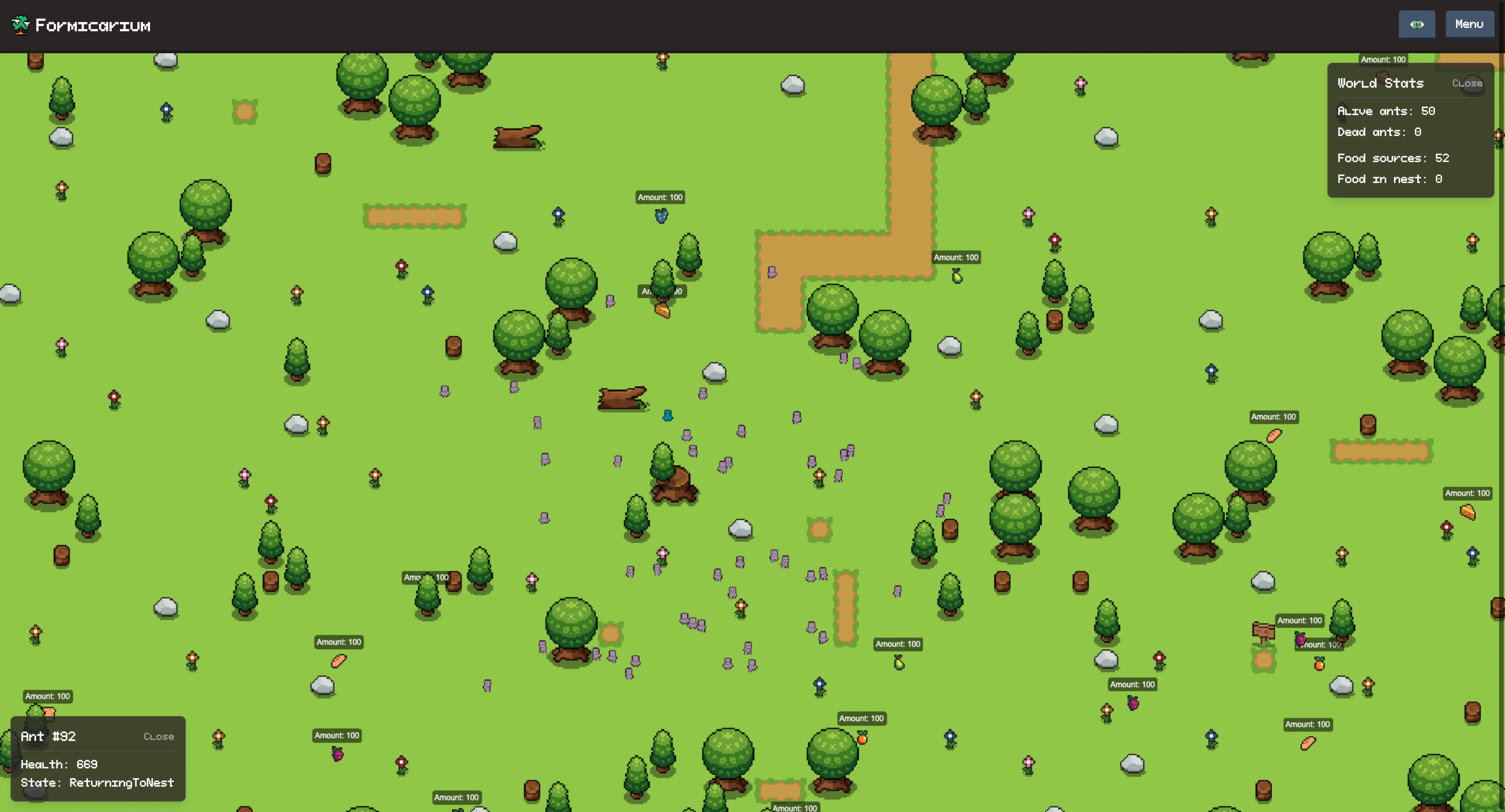 Screenshot of Formicarium